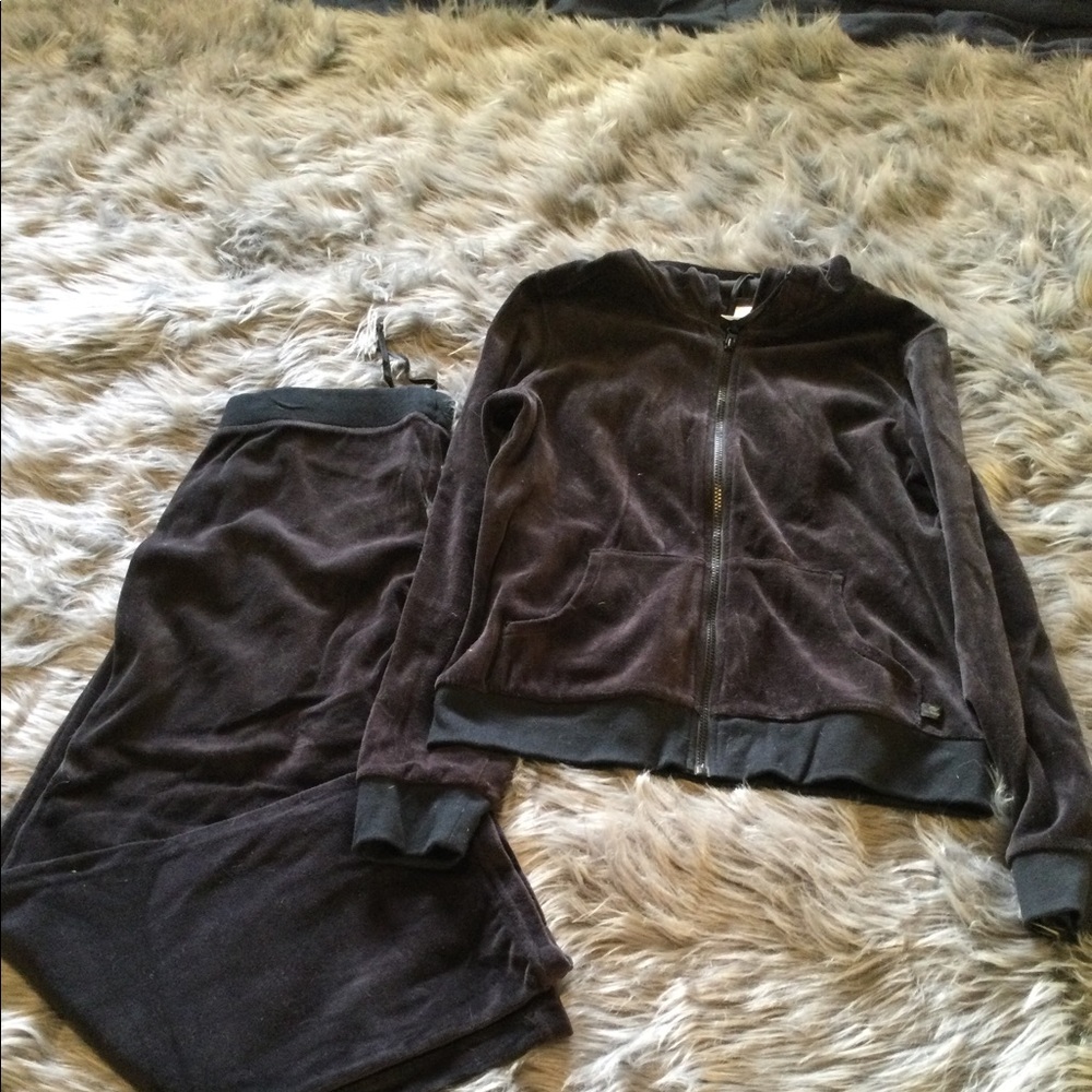 Old Navy black velour jogging/lounge set